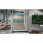 Enigma-XT 56-60 in. W x 76 in. H Fully Frameless Sliding Shower Door in Tuxedo Finish