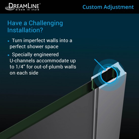 Prism Plus 38 in. x 74 3/4 in. Frameless Neo-Angle Shower Enclosure in Chrome with White Base