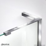 Prism Plus 38 in. x 74 3/4 in. Frameless Neo-Angle Shower Enclosure in Chrome with White Base