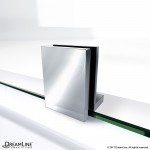 Prism Plus 38 in. x 74 3/4 in. Frameless Neo-Angle Shower Enclosure in Chrome with White Base