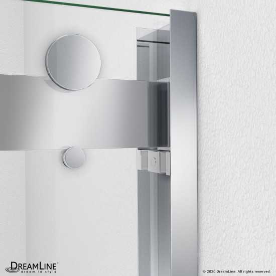 Essence-H 44-48 in. W x 76 in. H Semi-Frameless Bypass Shower Door in Chrome