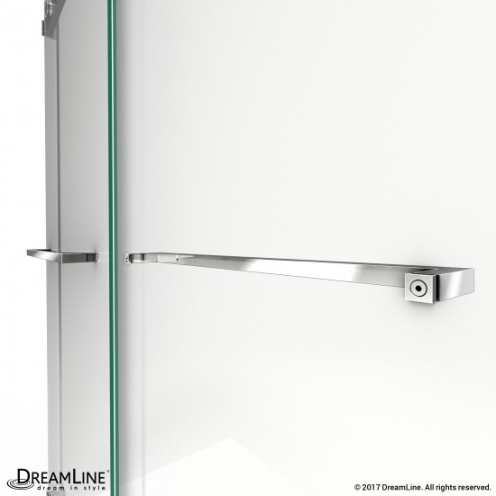 Essence-H 44-48 in. W x 76 in. H Semi-Frameless Bypass Shower Door in Chrome
