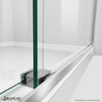 Essence-H 44-48 in. W x 76 in. H Semi-Frameless Bypass Shower Door in Chrome