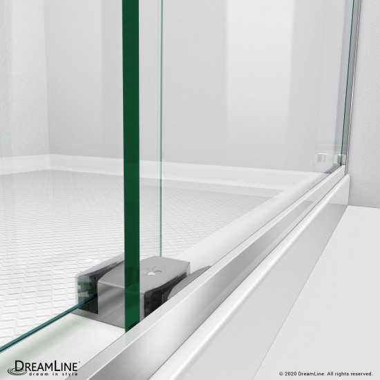 Essence-H 44-48 in. W x 76 in. H Semi-Frameless Bypass Shower Door in Chrome