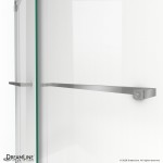 Essence-H 44-48 in. W x 76 in. H Semi-Frameless Bypass Shower Door in Brushed Nickel