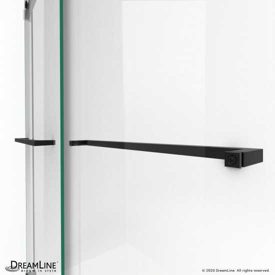 Essence-H 56-60 in. W x 76 in. H Semi-Frameless Bypass Shower Door in Satin Black