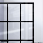 French Linea Toulon 34 in. W x 72 in. H Single Panel Frameless Shower Door, Open Entry Design in Satin Black