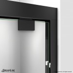 Encore 30 in. D x 60 in. W x 78 3/4 in. H Bypass Shower Door in Satin Black and Center Drain White Base Kit