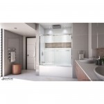 Encore 56-60 in. W x 58 in. H Semi-Frameless Bypass Tub Door in Chrome