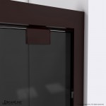 Encore 56-60 in. W x 58 in. H Semi-Frameless Bypass Sliding Tub Door in Oil Rubbed Bronze and Gray Glass