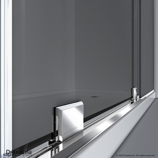 Mirage-X 56-60 in. W x 58 in. H Frameless Sliding Tub Door in Chrome