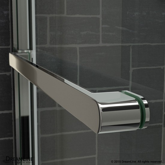 Cavalier 56-60 in. W x 77 3/8 in. H Semi-Frameless Bypass Sliding Shower Door in Polished Stainless Steel