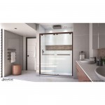 Encore 56-60 in. W x 76 in. H Semi-Frameless Bypass Shower Door in Oil Rubbed Bronze