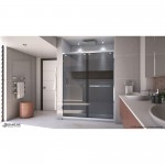 Encore 56-60 in. W x 76 in. H Semi-Frameless Bypass Sliding Shower Door in Chrome and Gray Glass