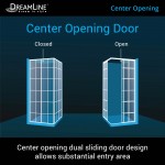 French Corner 34 1/2 in. D x 34 1/2 in. W x 72 in. H Framed Sliding Shower Enclosure in Satin Black