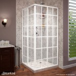 French Corner 34 1/2 in. D x 34 1/2 in. W x 72 in. H Framed Sliding Shower Enclosure in White