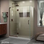 Unidoor-X 47 3/8 in. W x 30 in. D x 72 in. H Frameless Hinged Shower Enclosure in Oil Rubbed Bronze