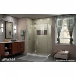 Unidoor-X 47 3/8 in. W x 34 in. D x 72 in. H Frameless Hinged Shower Enclosure in Chrome