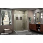 Unidoor-X 48 3/8 in. W x 34 in. D x 72 in. H Frameless Hinged Shower Enclosure in Chrome