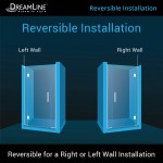 Unidoor-X 37-37 1/2 in. W x 72 in. H Frameless Hinged Shower Door in Satin Black
