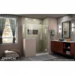 Unidoor-X 58 in. W x 36 3/8 in. D x 72 in. H Frameless Hinged Shower Enclosure in Chrome