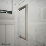 Unidoor-X 58 in. W x 36 3/8 in. D x 72 in. H Frameless Hinged Shower Enclosure in Brushed Nickel