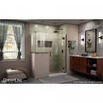 Unidoor-X 58 in. W x 36 3/8 in. D x 72 in. H Frameless Hinged Shower Enclosure in Oil Rubbed Bronze