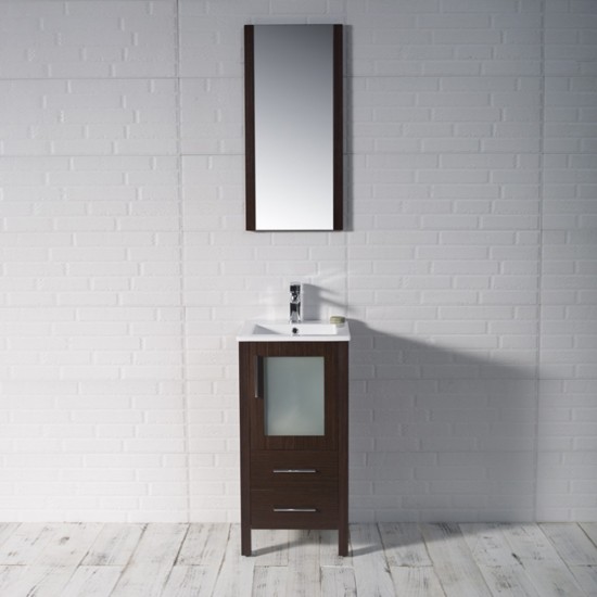 Sydney 16 Inch Vanity Base Only - Wenge