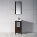 Sydney 16 Inch Vanity with Ceramic Sink - Wenge