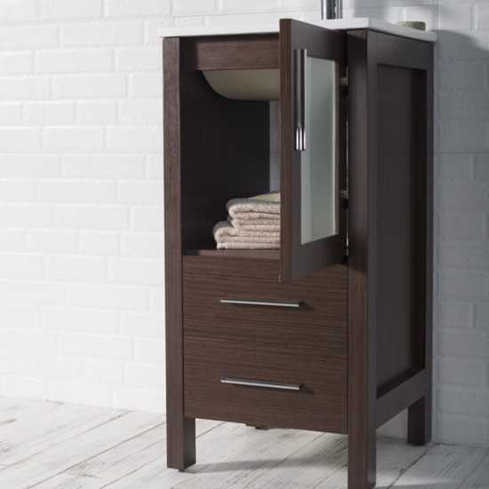 Sydney 16 Inch Vanity with Ceramic Sink - Wenge