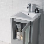 Sydney 16 Inch Vanity with Ceramic Sink & Mirror - Metal Grey