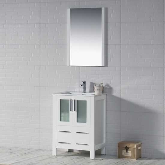 Sydney 24 Inch Vanity Base Only - White