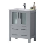 Sydney 24 Inch Vanity Base Only - Metal Grey