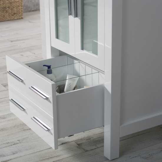 Sydney 24 Inch Vanity with Ceramic Sink & Mirror - White