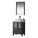 Sydney 24 Inch Vanity with Ceramic Vessel Sink & Mirror - Espresso