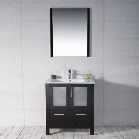 Sydney 30 Inch Vanity Base Only - Espresso