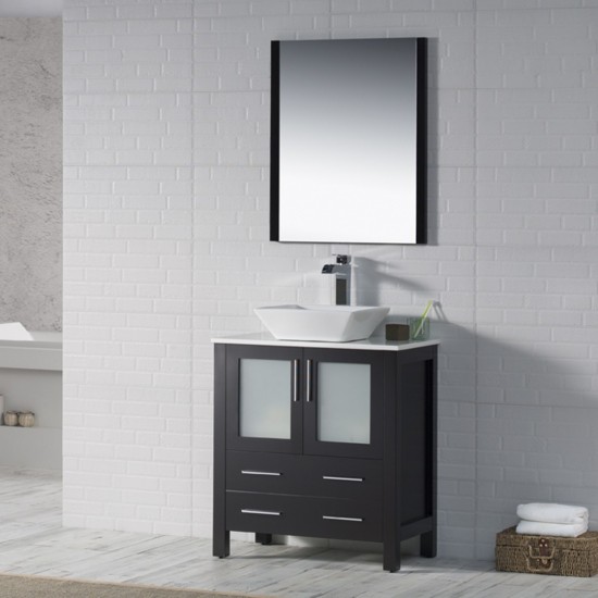 Sydney 30 Inch Vanity Base Only - Espresso