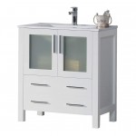 Sydney 30 Inch Vanity Base Only - White