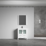 Sydney 30 Inch Vanity Base Only - White