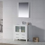 Sydney 30 Inch Vanity with Ceramic Sink - White