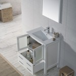 Sydney 30 Inch Vanity with Ceramic Sink & Mirror - White
