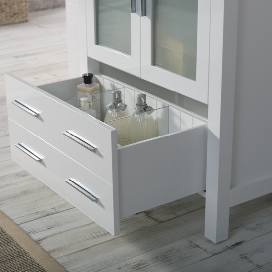 Sydney 30 Inch Vanity with Ceramic Sink & Mirror - White