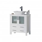 Sydney 30 Inch Vanity with Ceramic Vessel Sink - White