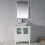 Sydney 30 Inch Vanity with Ceramic Vessel Sink - White