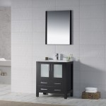 Sydney 30 Inch Vanity with Ceramic Sink & Mirror - Espresso