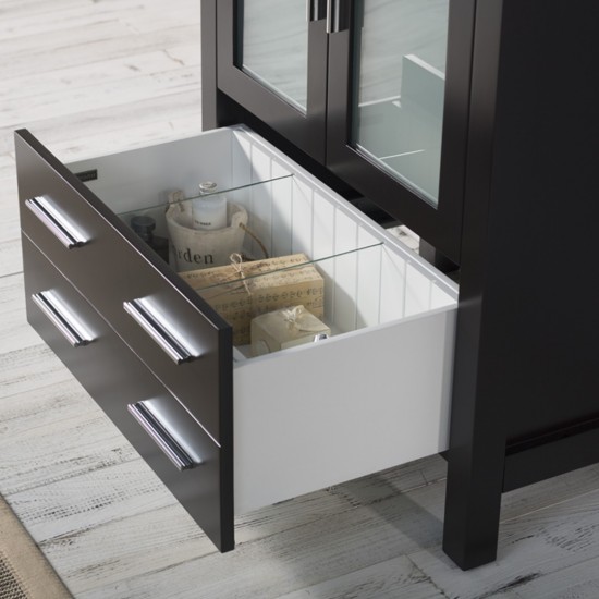 Sydney 30 Inch Vanity with Ceramic Vessel Sink & Mirror - Espresso