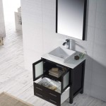 Sydney 30 Inch Vanity with Ceramic Vessel Sink & Mirror - Espresso