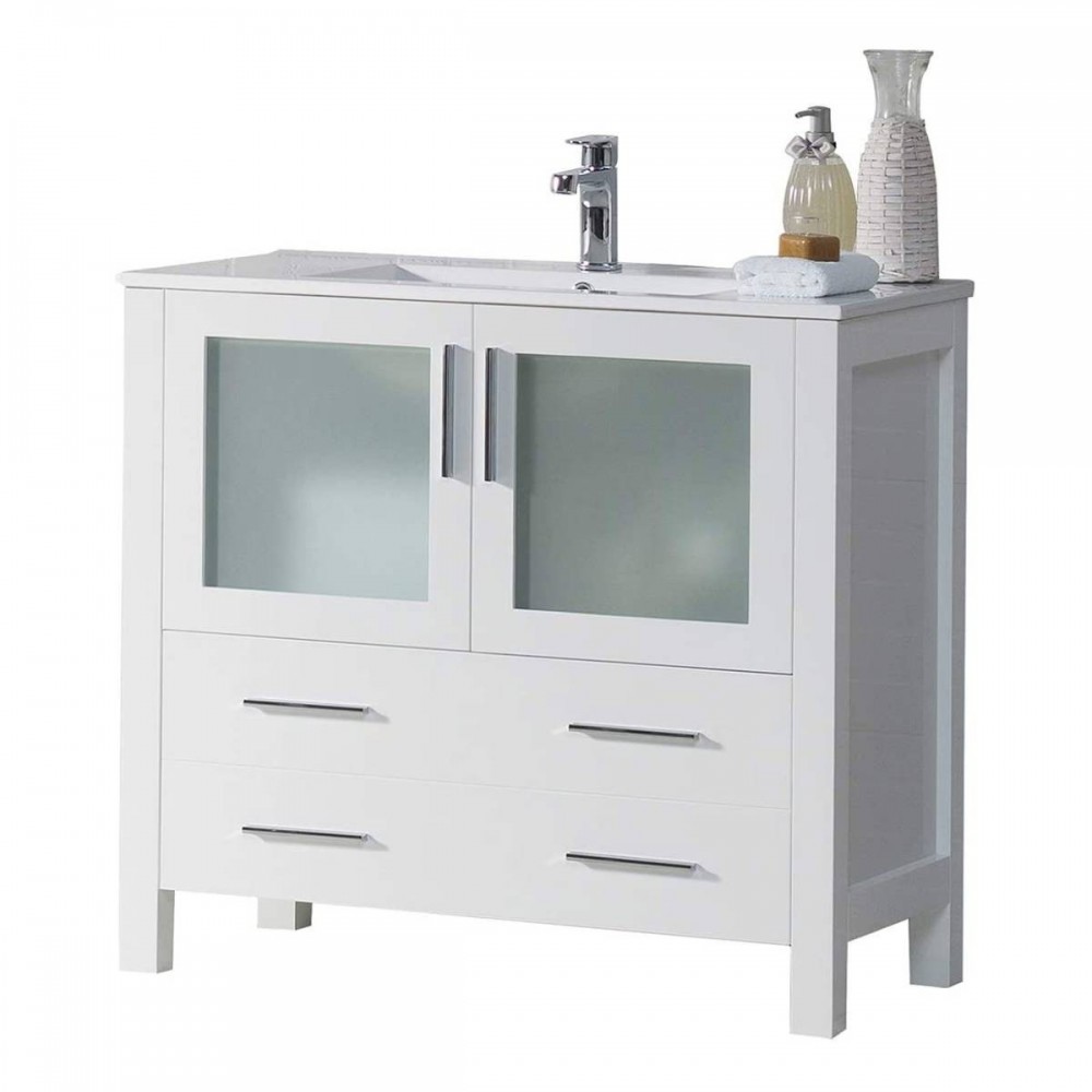 Sydney 36 Inch Vanity Base Only - White