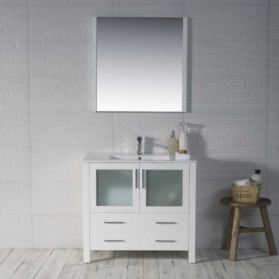 Sydney 36 Inch Vanity Base Only - White