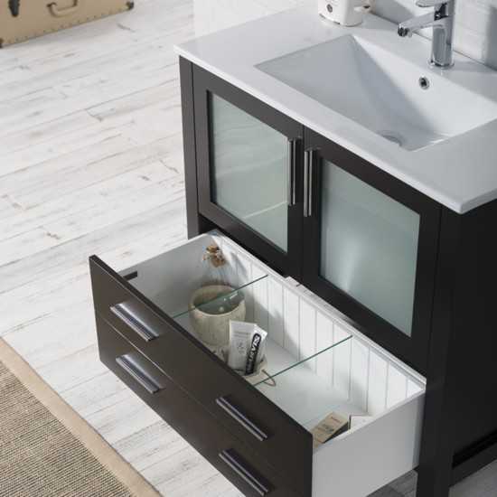 Sydney 36 Inch Vanity Base Only - Espresso